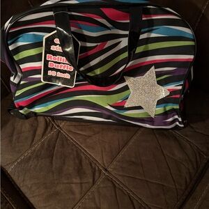 Multicolor Striped Women's Duffle Bag